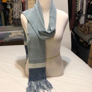 Soft chenille long fringe scarf unisex one size fits